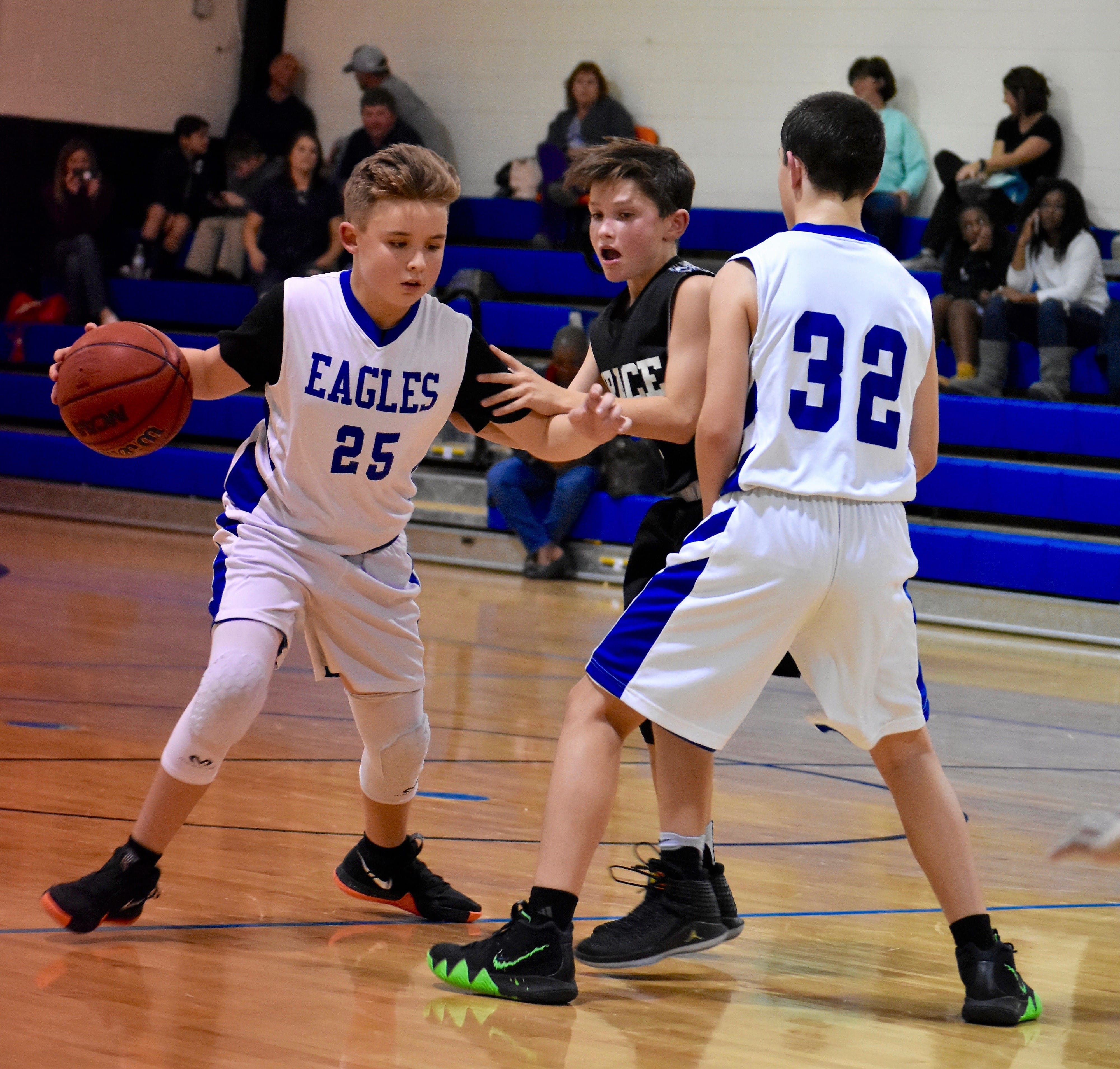 CFCA varsity boys pull away