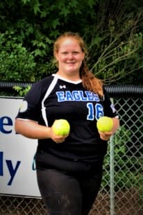 Varsity softball tunes up, middle school second in league tourney