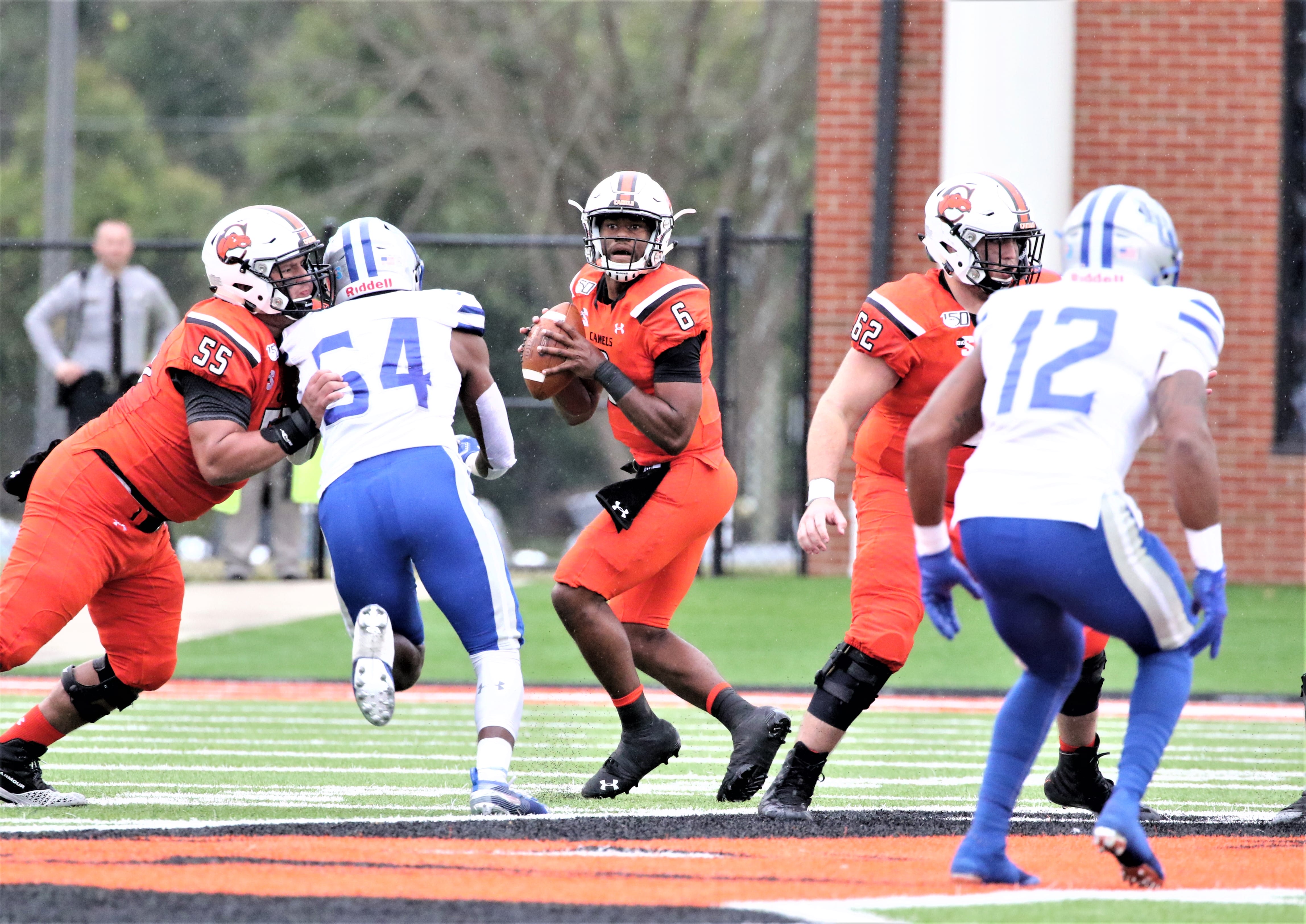 Camels take Homecoming win over Hampton before record crowd