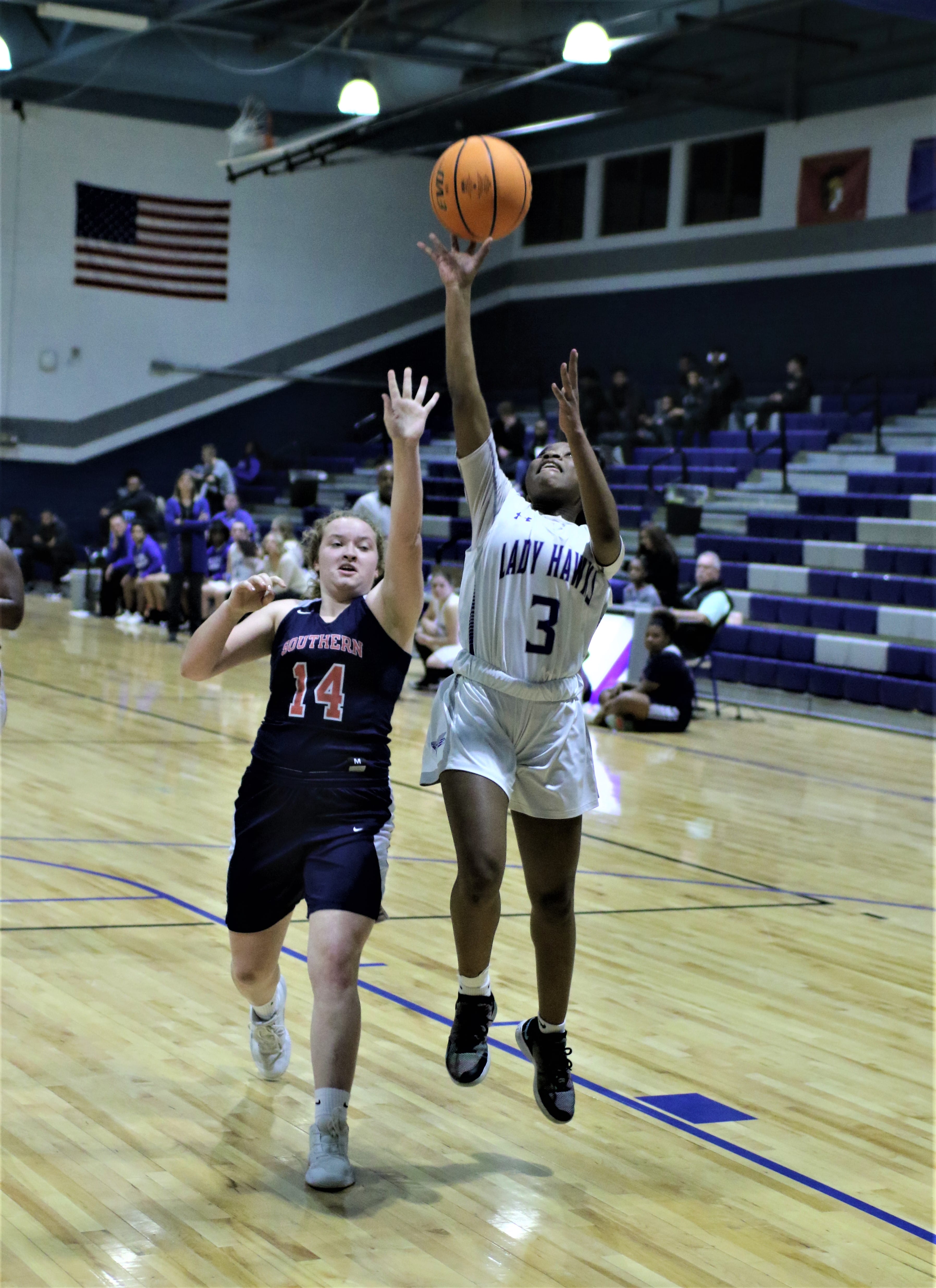 Lady Hawks turn back Southern Lee, 35-31
