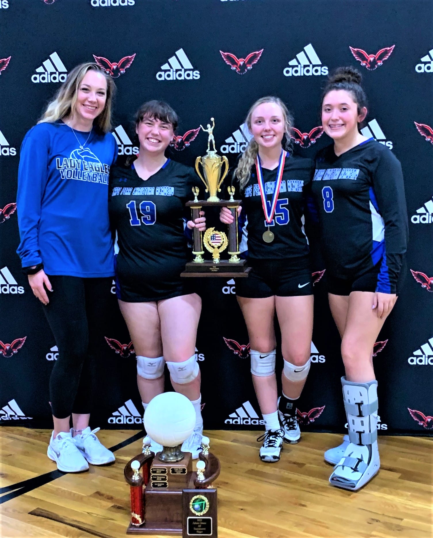 CFCA volleyball wins Falcon Classic at Lee Christian