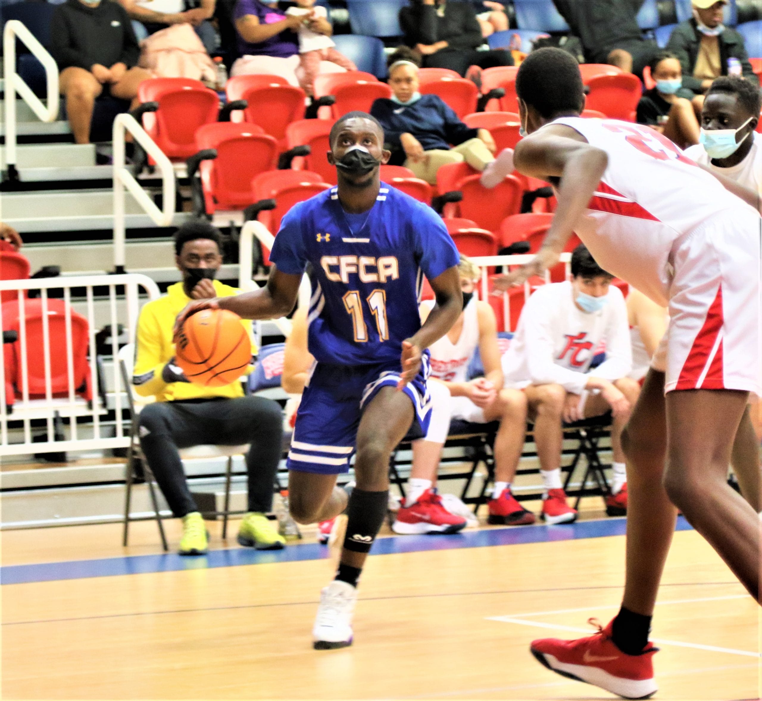 Eagles battle past Patriots for 55-52 varsity boys victory