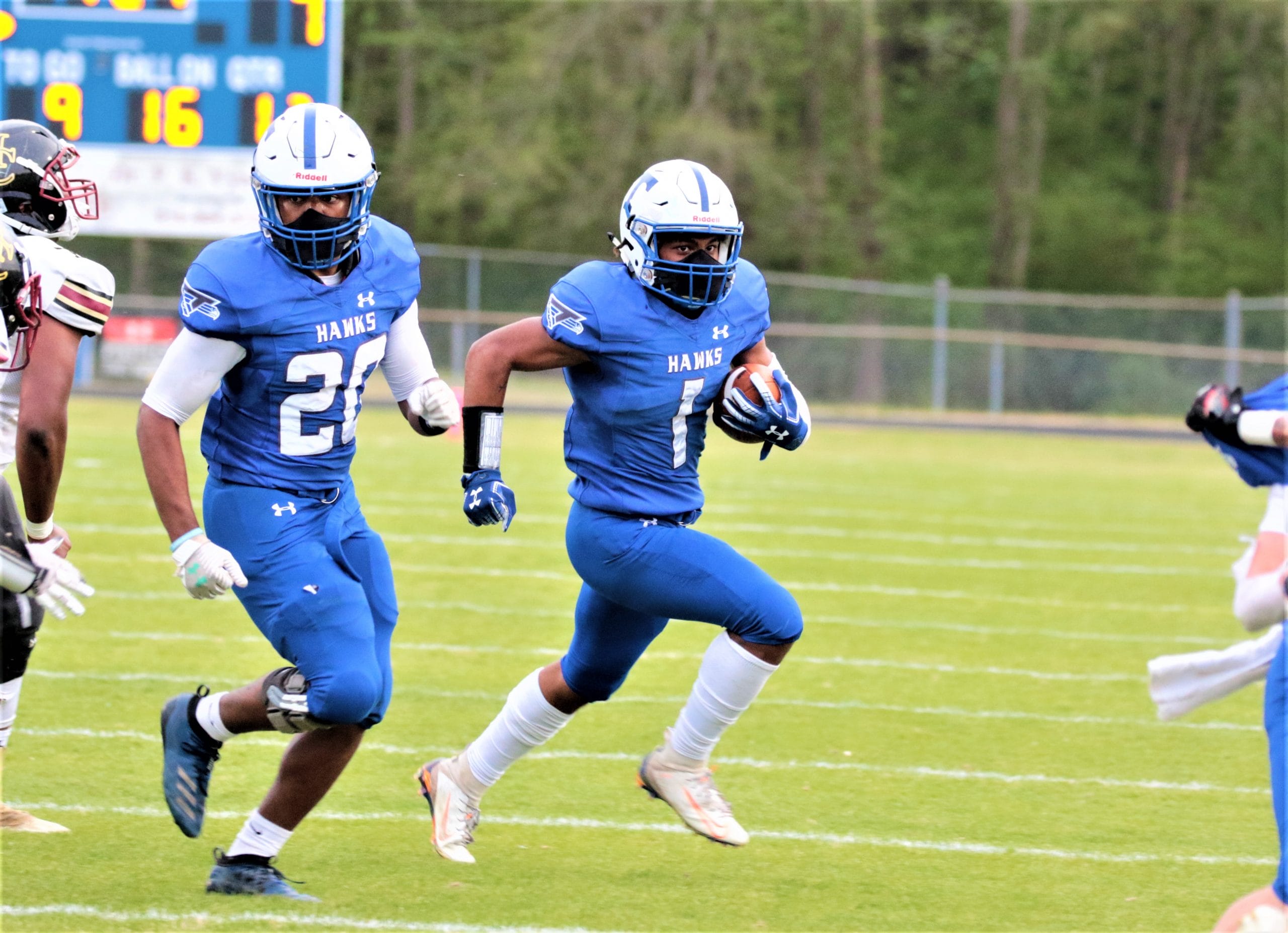 Hawks roll past Central, 49-20