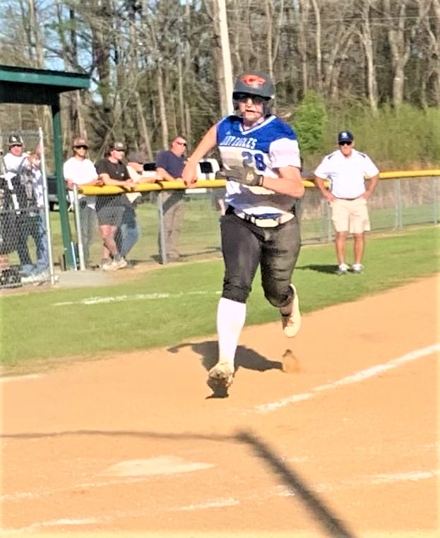 Softball trip to Lawrence produces 10-5 win