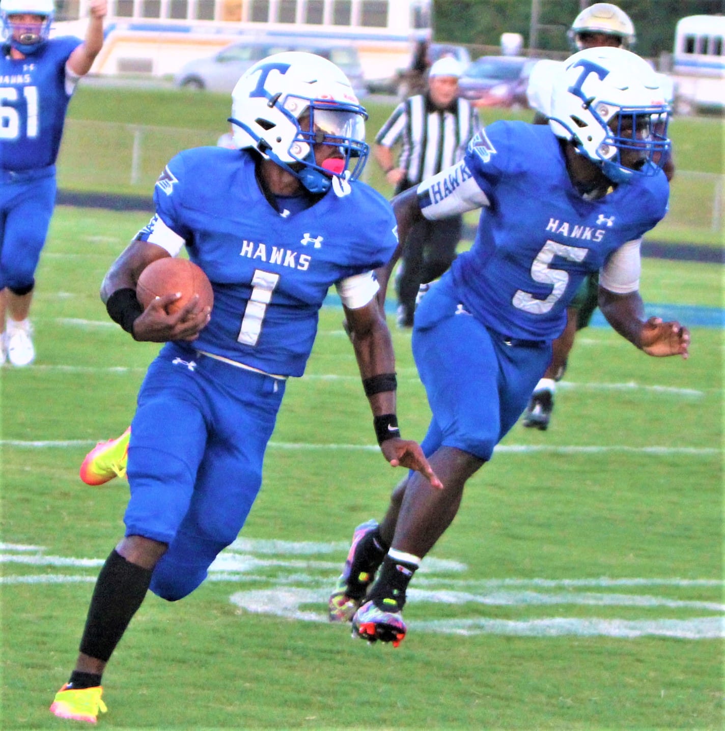 Cowan, Evans lead Hawks to win at E.E. Smith in All American opener