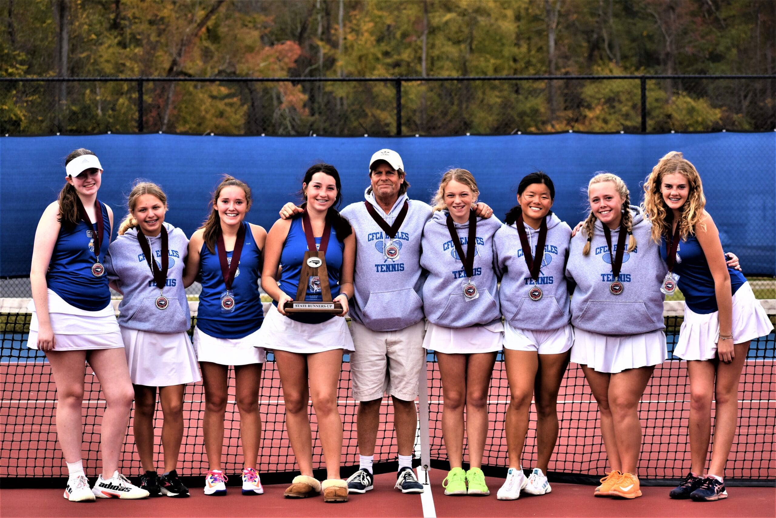 Eagles denied in girls tennis final by two-time defending champs