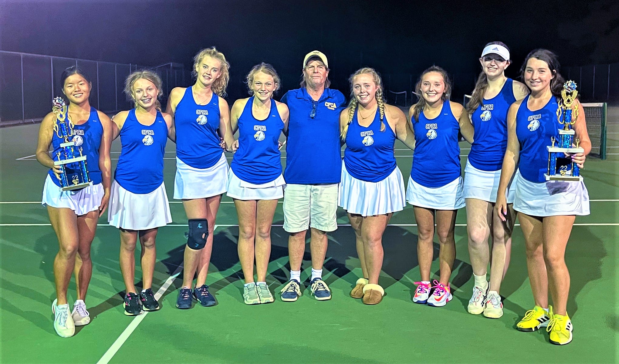 CFCA girls tennis downs Fayetteville Christian for league tournament title