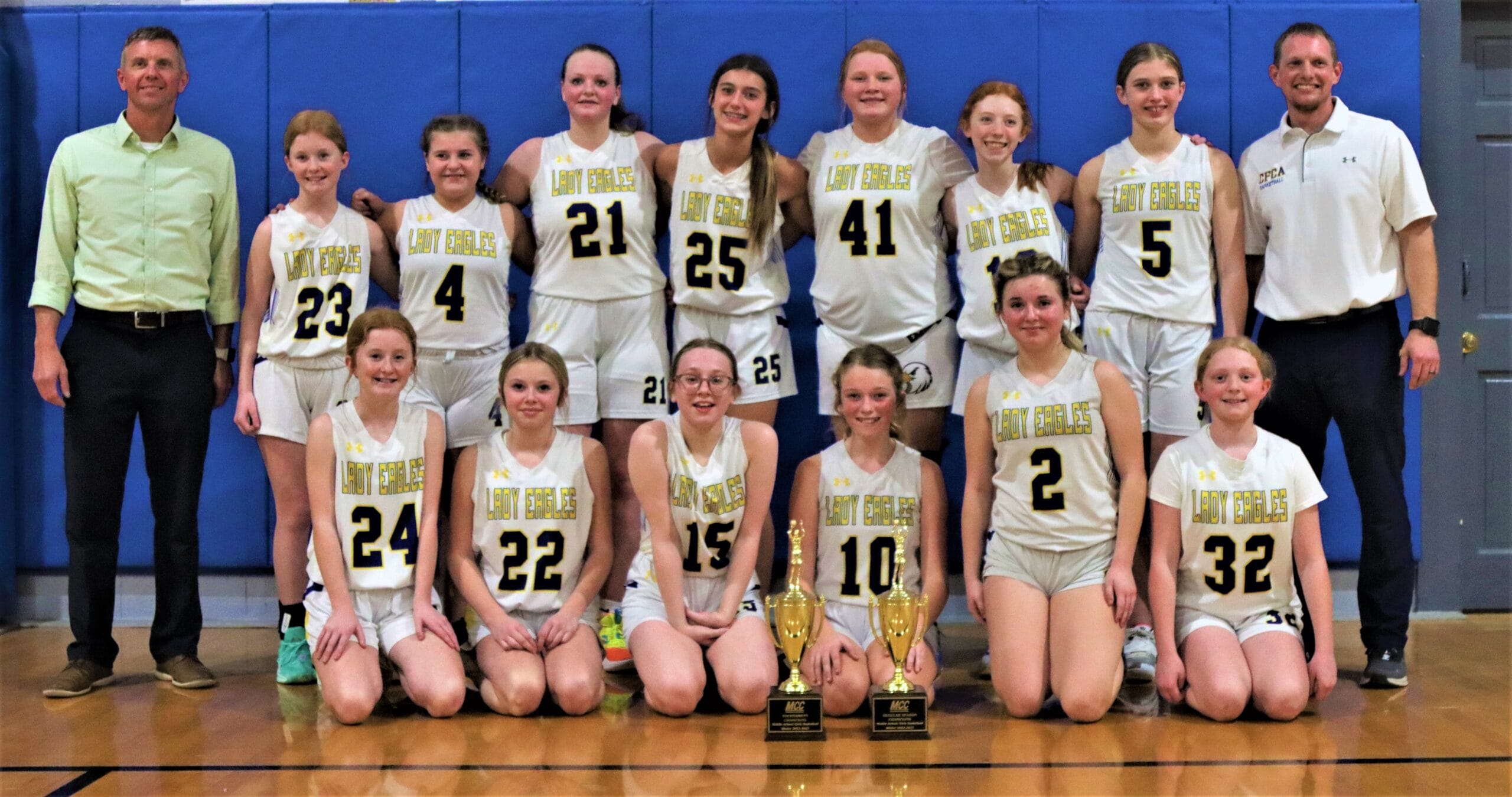 MS girls win MCC tournament, 24-21, with late flurry