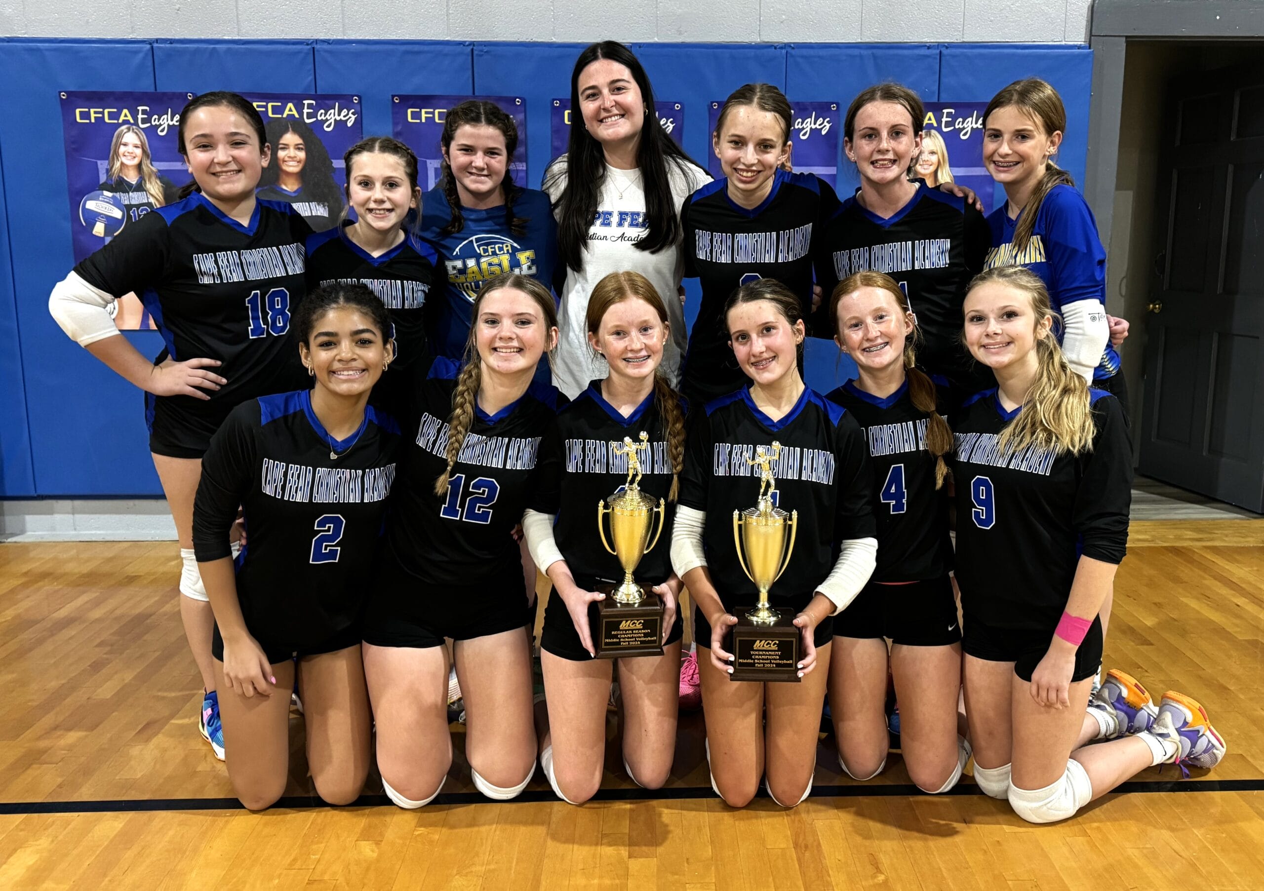 MS volleyball completes unblemished season with MCC tournament title