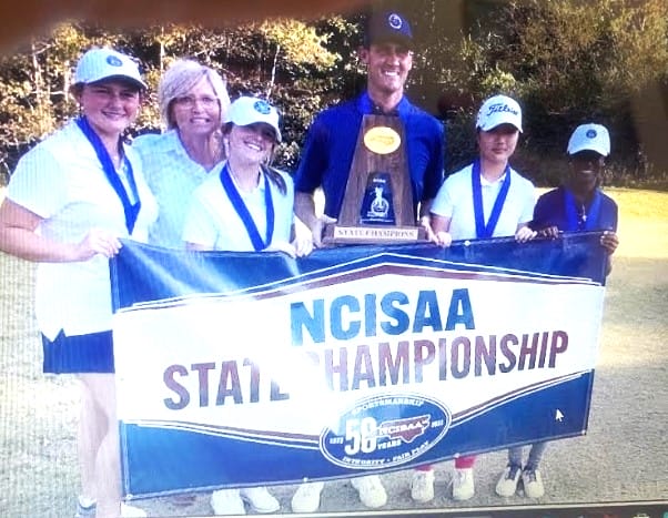 Girls golf comes back to win first NCISAA Division II championship at Keith Hills