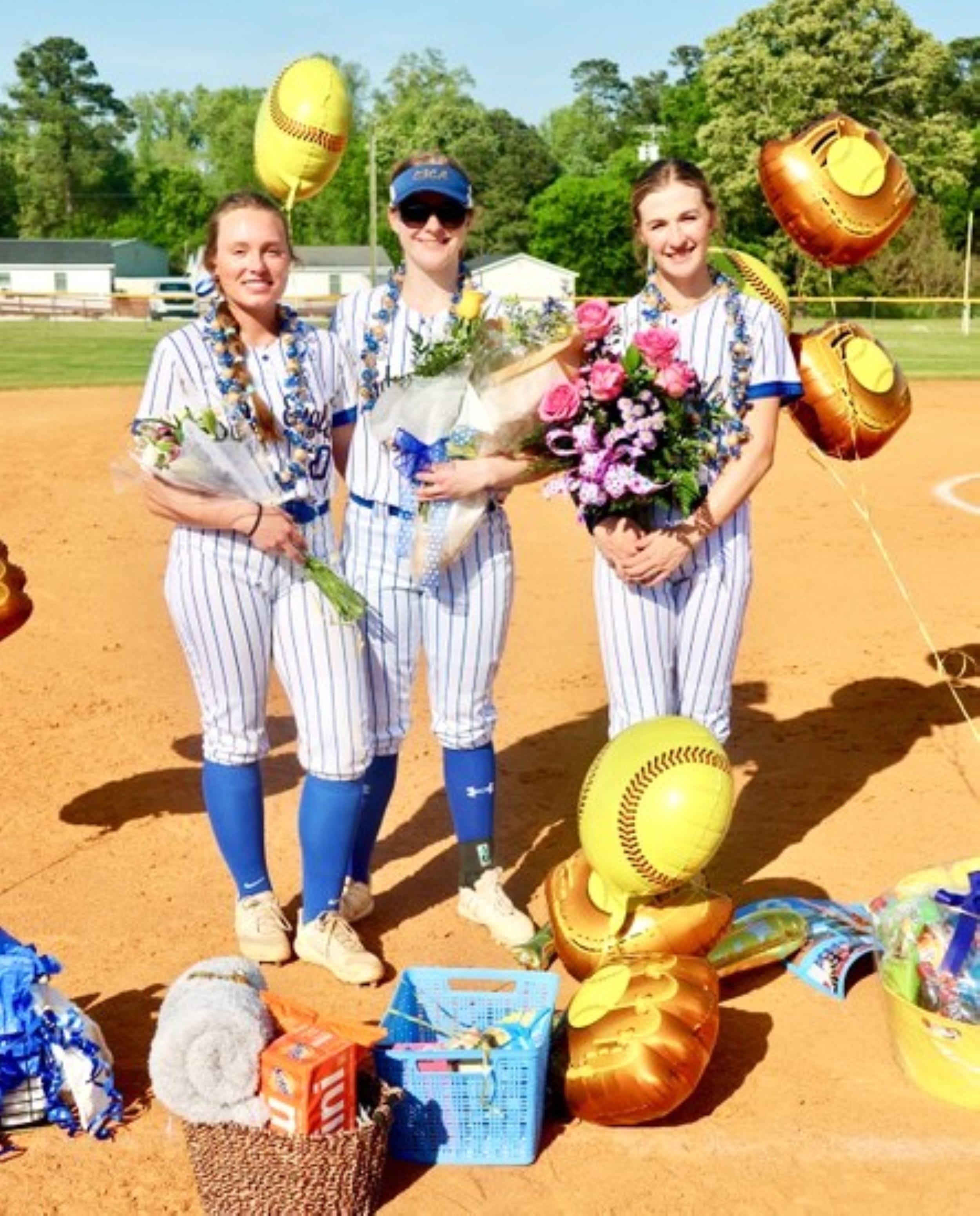 Senior Day softball shutout completes run-rule sweep of Wayne Christian
